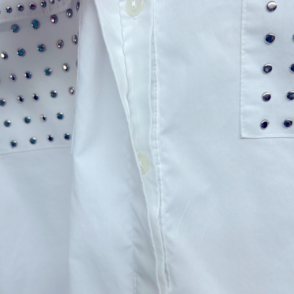 Ny Collection White Long Sleeve Blouse size L - Picture 4 of 7